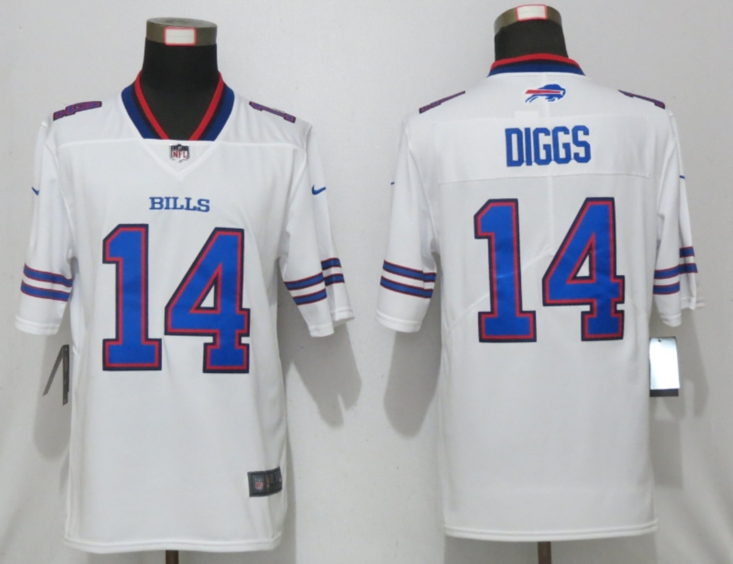 Men New Nike Buffalo Bills 14 Diggs White 2020 Vapor Untouchable Limited Playe